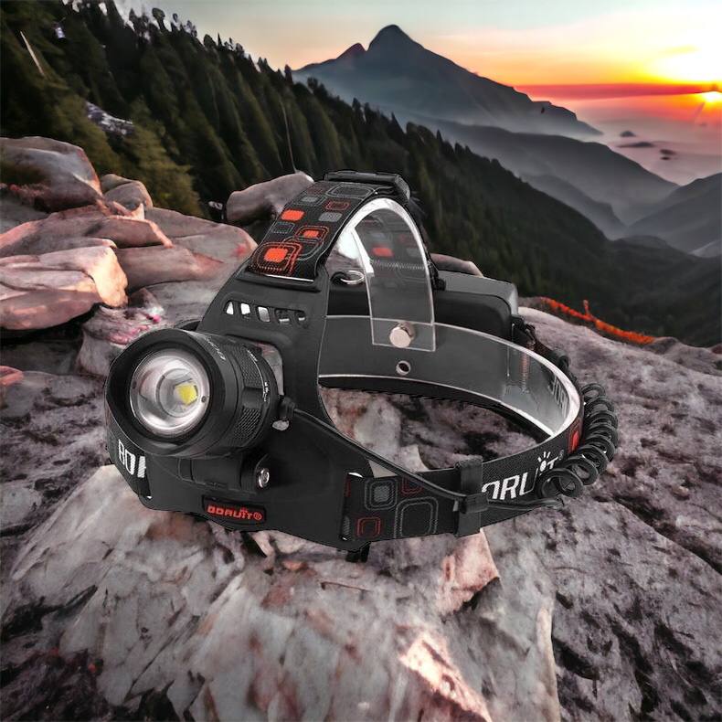 Налобный фонарь Bailong BL-T32-P50, мощный налобный светодиодный фонарик на голову, три режима
