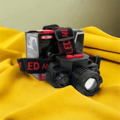 Фонарь налобный Bailong BL-1805 COB XPE аккумуляторный, фонарь на голову для рыбалки, надежный налобный