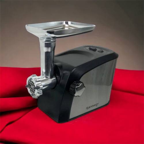 Электрическая мясорубка Rainberg RB-673 с соковыжималкой и шинковкой 9 насадок 3000W с реверсом