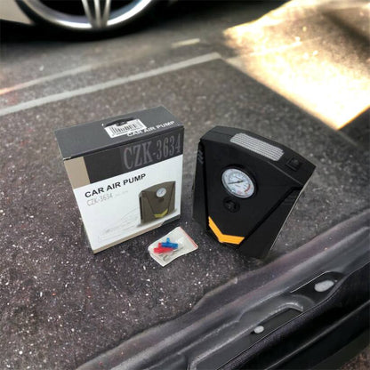 Автомобильный компрессор 12V насос с фонариком, мощный насос для колес автомобиля от прикуривателя