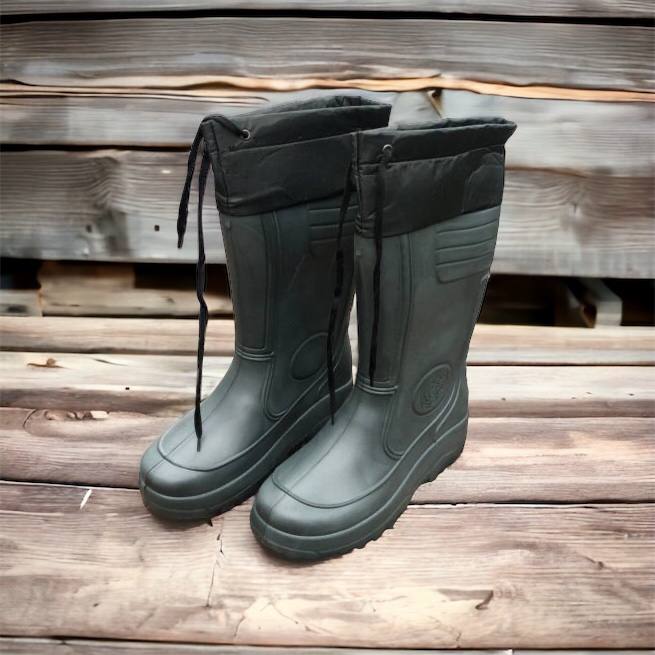 Сапоги мужские резиновые высокие утепленные с подвязкой 44 размер (29 см), сапоги резиновые для рыбалки