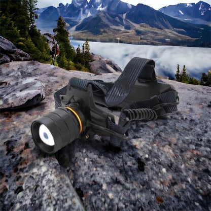 Яркий налобный фонарь Bailong BL-8076-2-GT100, Фонарь аккумуляторный для рыбалки, Фонарь на голову