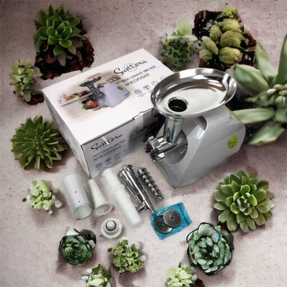 Мясорубка Suntera SMG-5425W, мясорубка-соковыжималка, электрическая мясорубка с насадками для дома