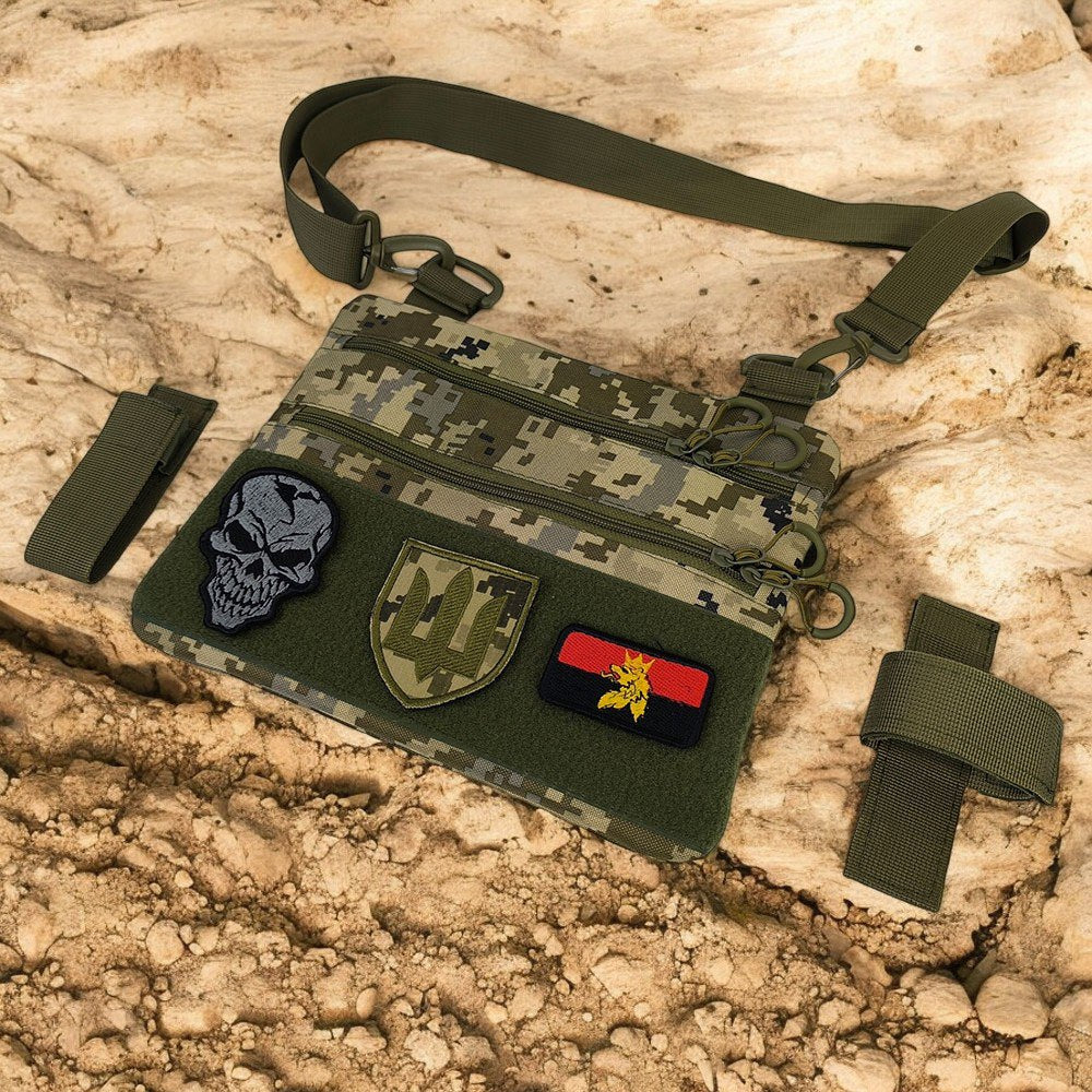 Сумка-кобура піксель камуфляж, тактична чоловіча сумка з тканини кордури AOR-1