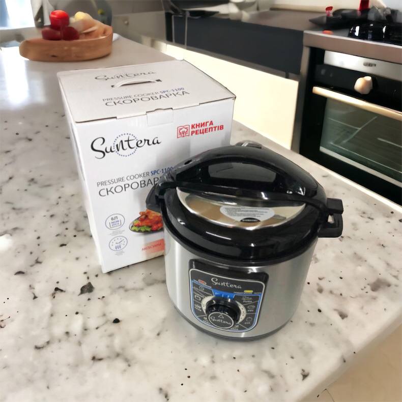 Мультиварка-скороварка SUNTERA SPC-1100 1000 Вт, пароварка для кухни бытовая, антипригарные рисоварки