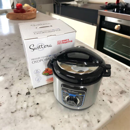 Мультиварка-скороварка SUNTERA SPC-1100 1000 Вт, пароварка для кухни бытовая, антипригарные рисоварки