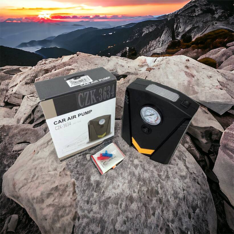 Автомобильный компрессор 12V насос с фонариком, мощный насос для колес автомобиля от прикуривателя
