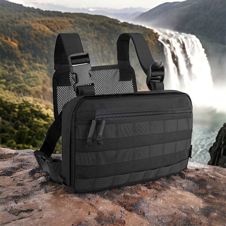 Тактична сумка нагрудна з Cordura 1000D, чоловіче розвантаження чорна