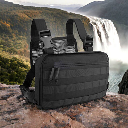 Тактична сумка нагрудна з Cordura 1000D, чоловіче розвантаження чорна