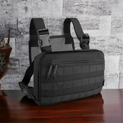 Тактична сумка нагрудна з Cordura 1000D, чоловіче розвантаження чорна