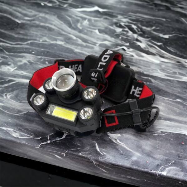 Фонарик налобный Bailong BL-T64-T6+4XPE, светодиодный фонарь на лоб, мощный налобный фонарь для рыбалки