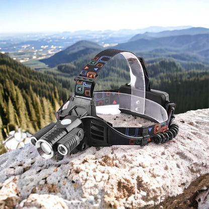 Фонарь налобный W602-T6-2XPE Bike с велокреплением 2x18650, светодиодный фонарь на лоб, сверхмощный