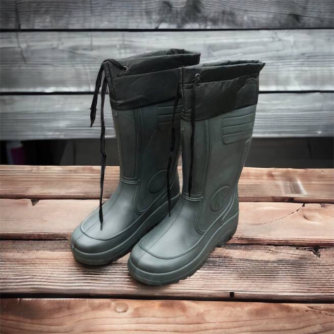 Сапоги мужские резиновые высокие утепленные с подвязкой 44 размер (29 см), сапоги резиновые для рыбалки