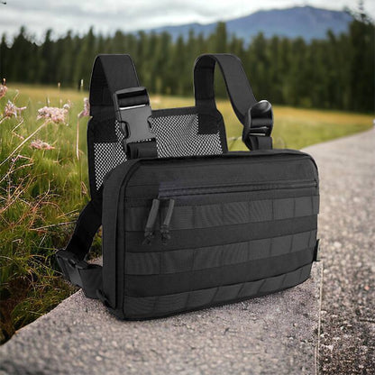 Тактична сумка нагрудна з Cordura 1000D, чоловіче розвантаження чорна