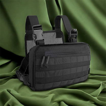 Тактична сумка нагрудна з Cordura 1000D, чоловіче розвантаження чорна