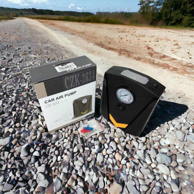 Автомобильный компрессор 12V насос с фонариком, мощный насос для колес автомобиля от прикуривателя