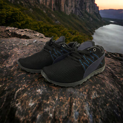 Спортивные кроссовки мужские летние из сетки 40 размер. Летние кроссовки сетка. Модель 24112. Цвет: черный