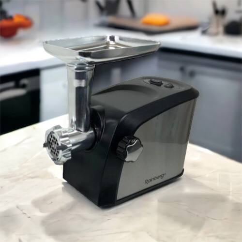 Электрическая мясорубка Rainberg RB-673 с соковыжималкой и шинковкой 9 насадок 3000W с реверсом