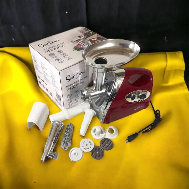 Электромясорубка Suntera SMG-5420R 1800 Вт, электромясорубка соковыжималка для томатов, мясорубка для дома