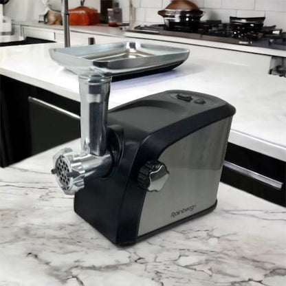 Электрическая мясорубка Rainberg RB-673 с соковыжималкой и шинковкой 9 насадок 3000W с реверсом