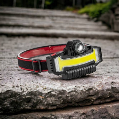 Налобный фонарик Bailong BL-W685-LTS+COB+RGB, 5 режимов, водостойкий, ударостойкий, USB кабель Type-c