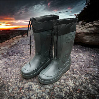 Сапоги мужские резиновые высокие утепленные с подвязкой 44 размер (29 см), сапоги резиновые для рыбалки