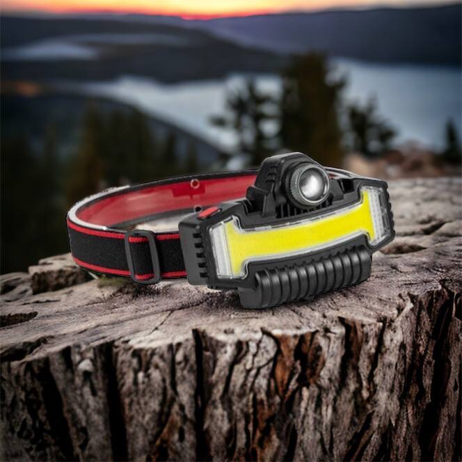 Налобный фонарик Bailong BL-W685-LTS+COB+RGB, 5 режимов, водостойкий, ударостойкий, USB кабель Type-c