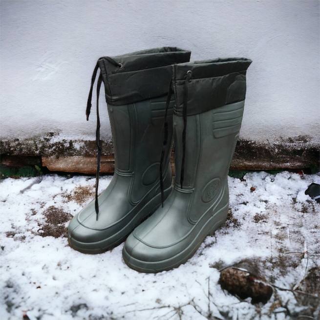 Сапоги мужские резиновые высокие утепленные с подвязкой 44 размер (29 см), сапоги резиновые для рыбалки