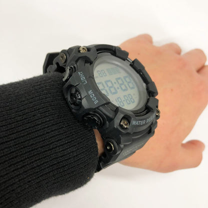 Часы наручные мужские SKMEI 1968BKWT BLACK-WHITE, часы армейские скмей. Цвет: черный с белым циферблатом