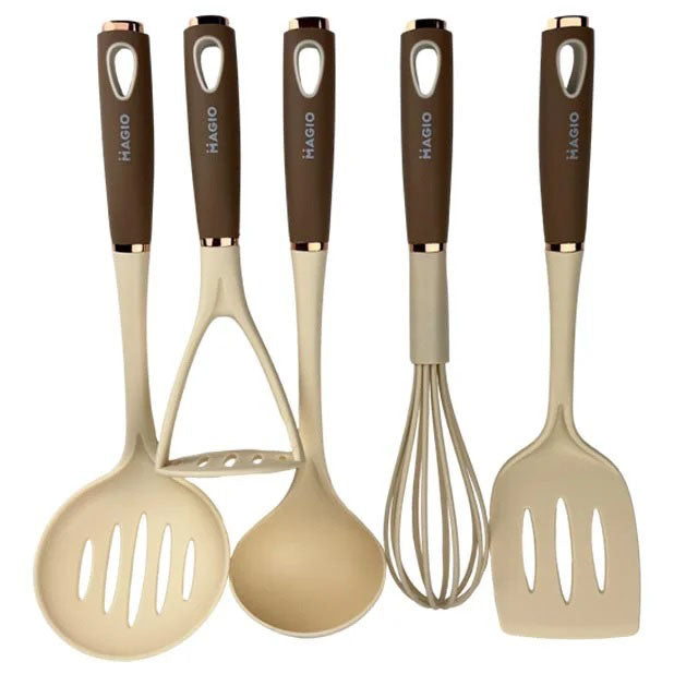 Набор кухонных приборов Magio MG-1124, набор принадлежностей для кухни из силикона, набор поварешек