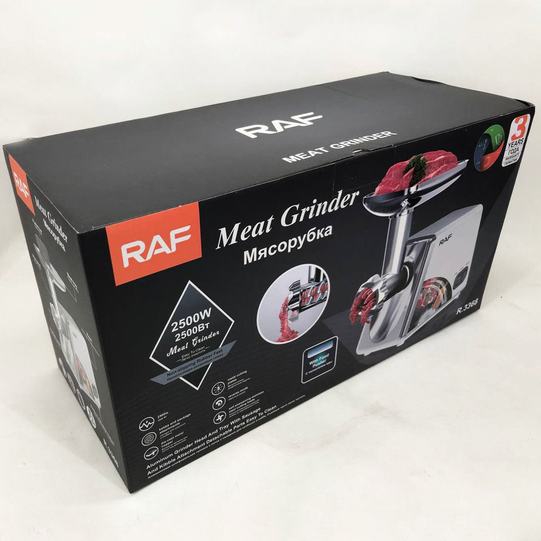 Электрическая мясорубка RAF R.3368 2500W Нержавеющая сталь, мясорубка электрическая металл