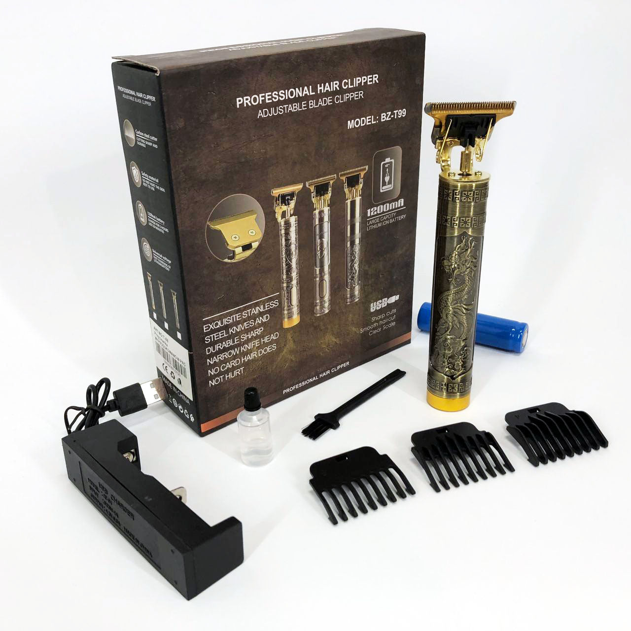 Аккумуляторная профессиональная машинка-триммер для стрижки волос, бороды, усов WS-T88, беспроводная