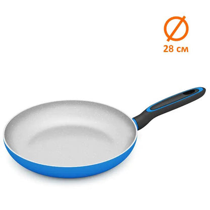 Сковорода Magio MG-1179 с мраморным антипригарным покрытием 28 см, Качественная сковорода для жарки