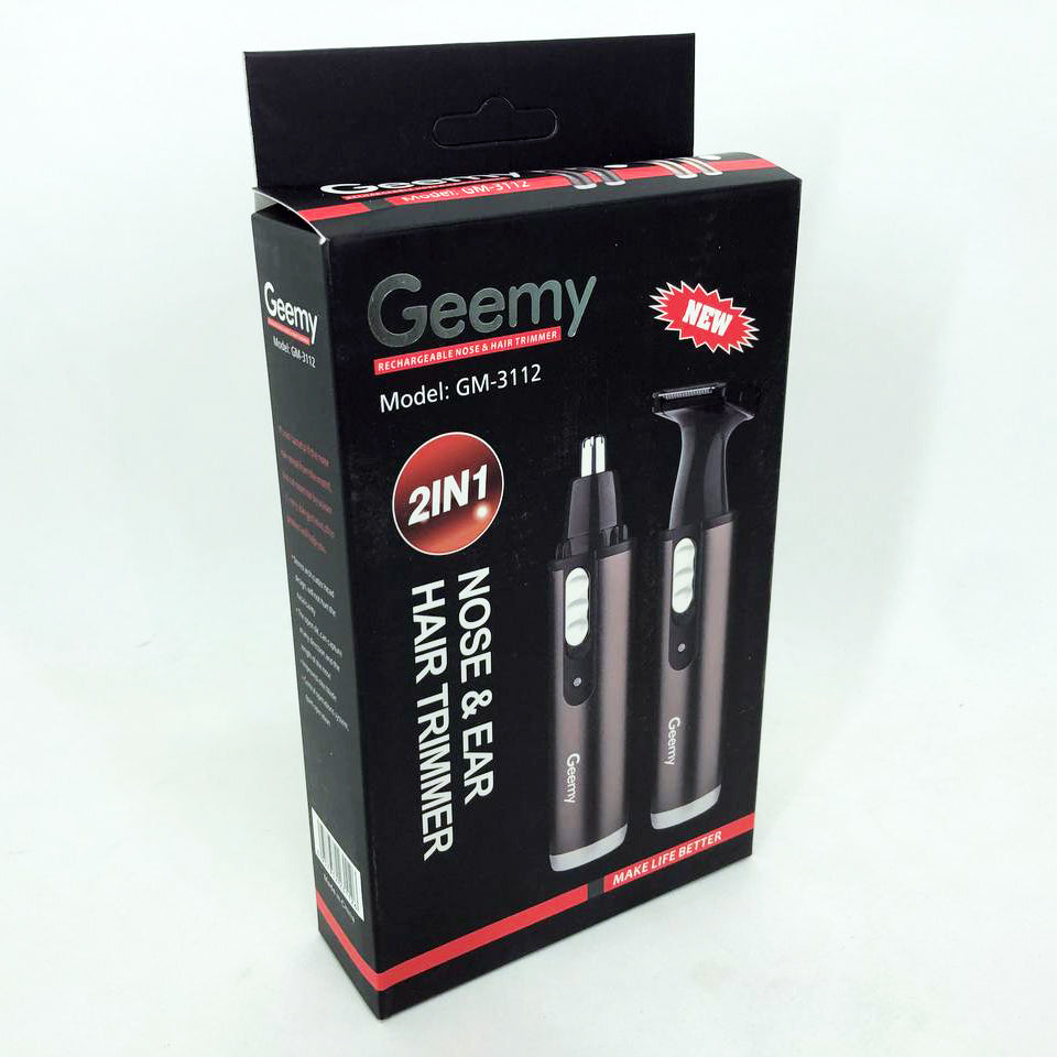 Триммер GEMEI GM-3112 2в1, электробритва с насадками для бороды, тример для бороды, триммер беспроводной