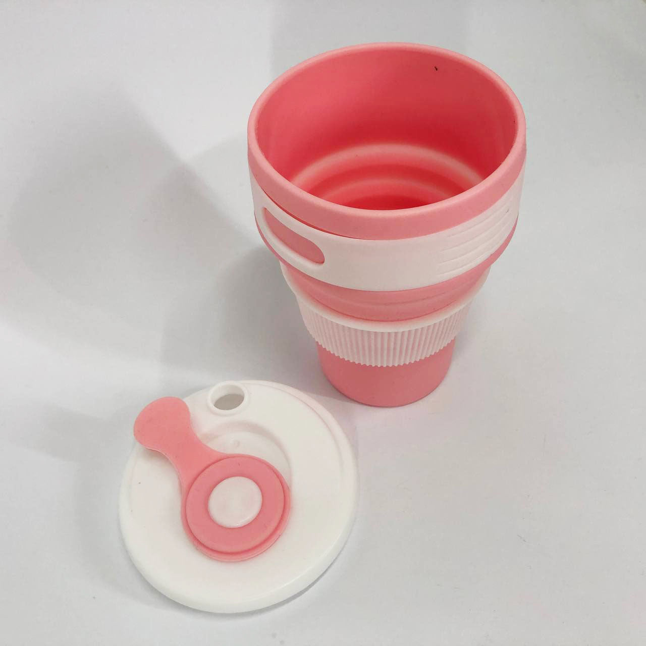 Кружка туристическая (складная/силиконовая), кружка походная силиконовая складная. Цвет: розовый