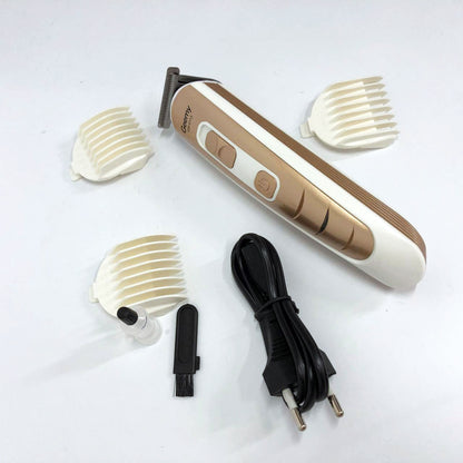 Машинка для стрижки волос Gemei GM-6113 аккумуляторная, машинка мужская для бритья. Цвет: золотой