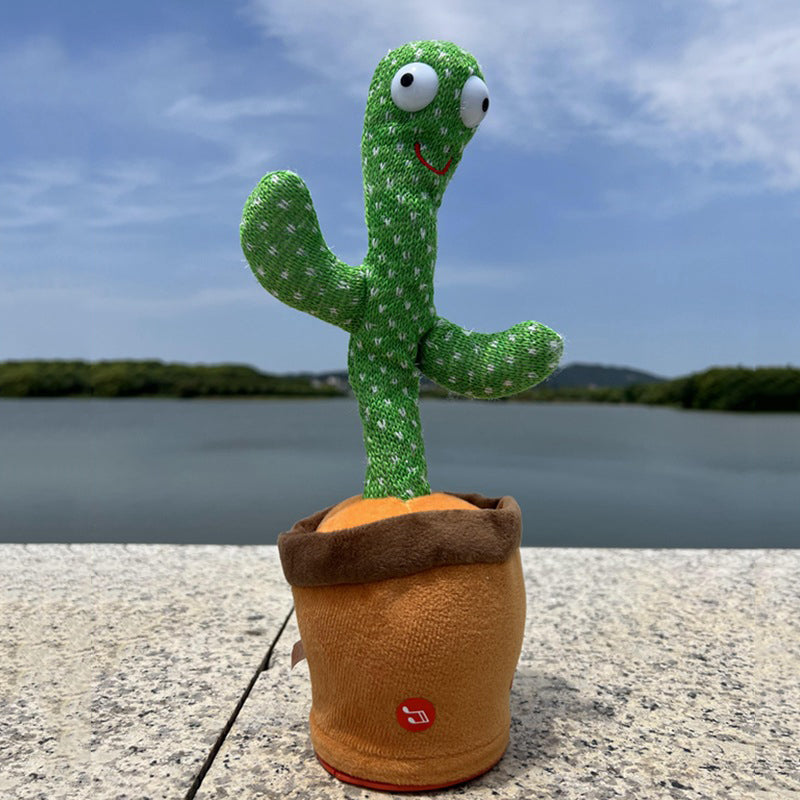 Интерактивная игрушка Dancing cactus говорящий танцующий кактус, мягкая игрушка кактус, Плюшевый кактус