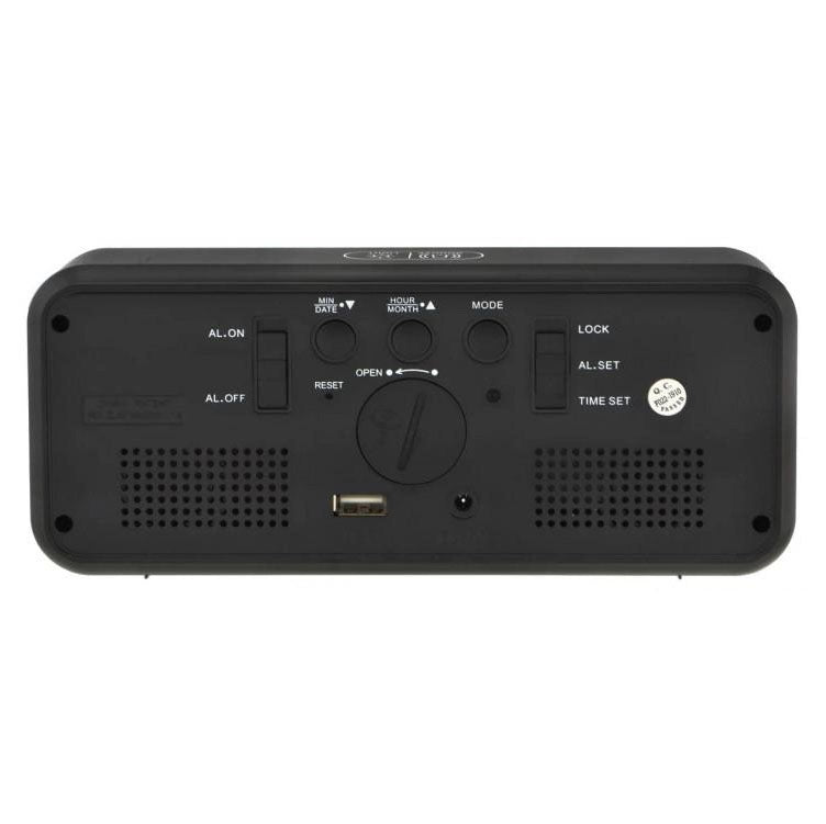 Часы настольные DT-6508 с будильником и USB зарядкой с зеленой подсветкой, лед часы настольные