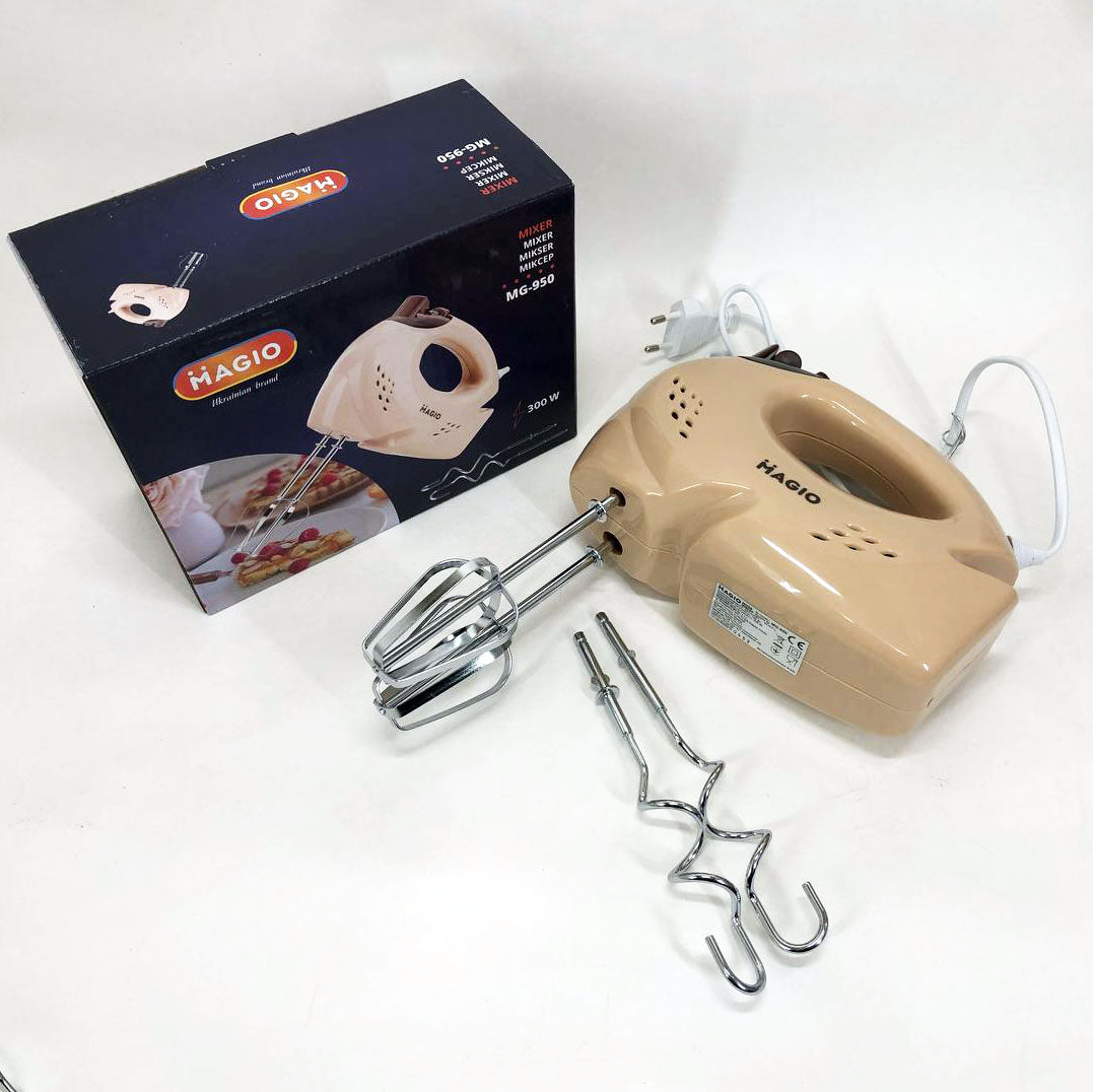 Миксер MAGIO MG-950, двухвенчиковый миксер, хороший миксер, лучший ручной миксер, ручной миксер для кухни