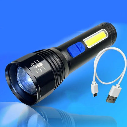 Фонарь ручной аккумуляторный CB-C11-P50-COB, Фонарик светодиодный ручной аккумуляторный портативный