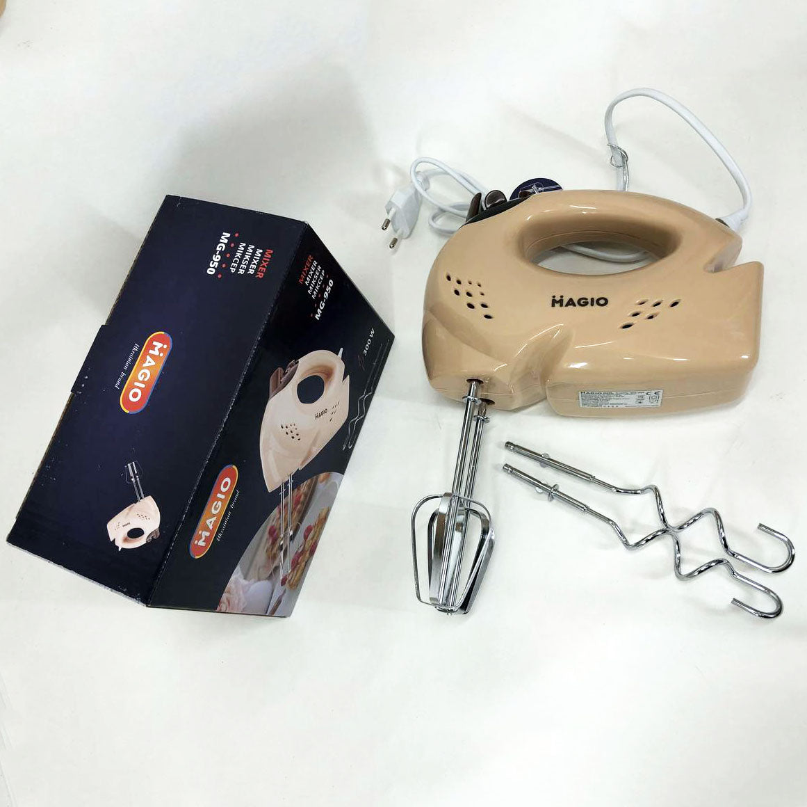 Миксер MAGIO MG-950, двухвенчиковый миксер, хороший миксер, лучший ручной миксер, ручной миксер для кухни