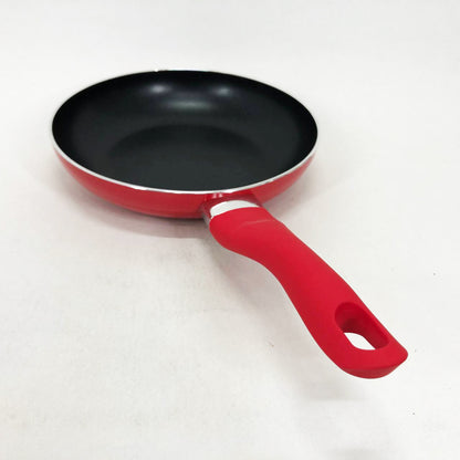 Сковорода Con Brio CB-2014 с антипригарным покрытием Pfluon 20 см, качественная сковорода. Цвет: красный