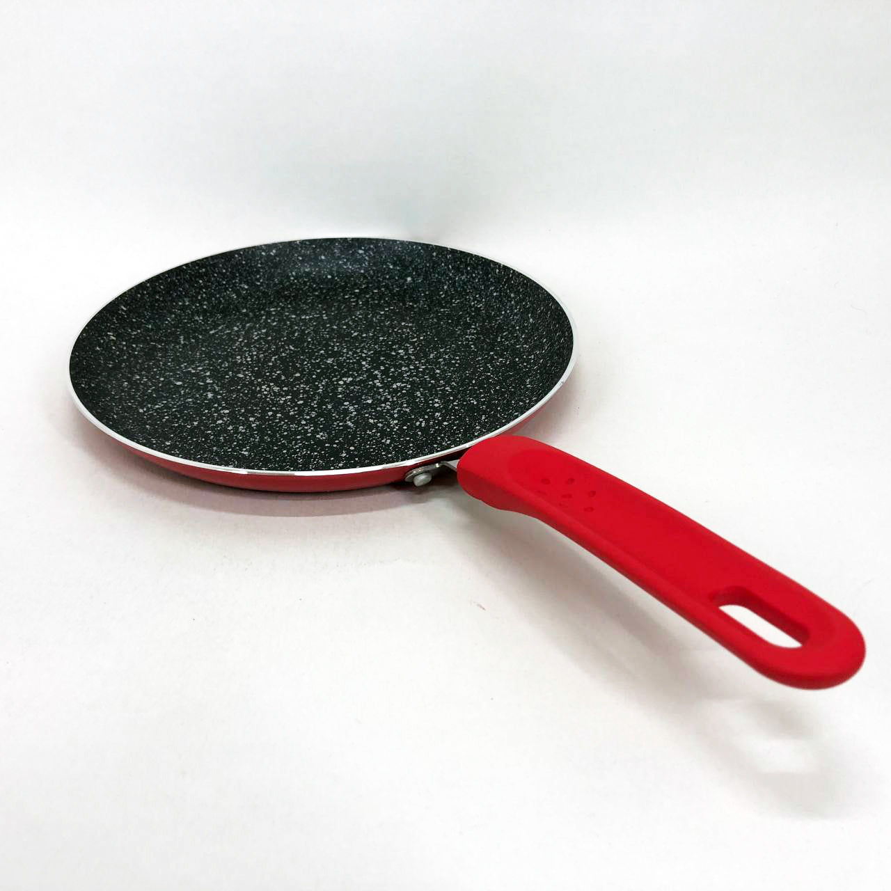 Сковородка для блинов 23 см Con Brio СВ-2324 Eco Granite, сковорода с толстым дном. Цвет: красный