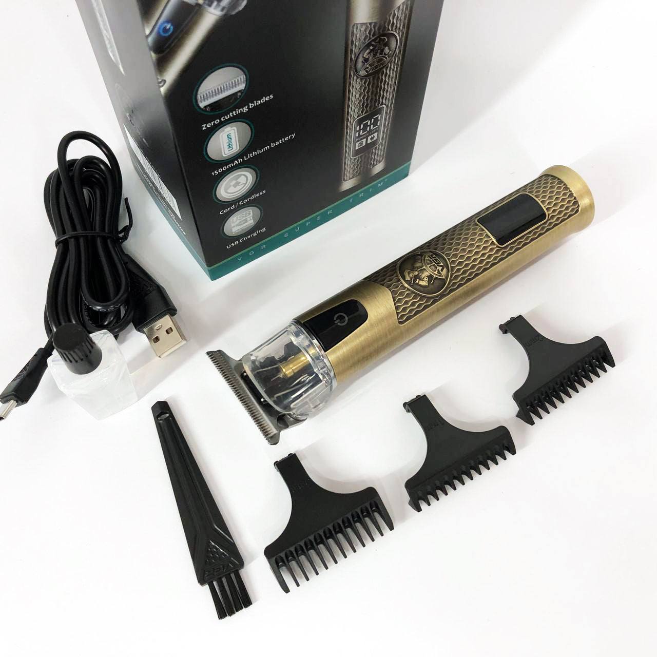 Машинка для стрижки волос VGR V-983, Беспроводная электробритва, Электромашинка для волос