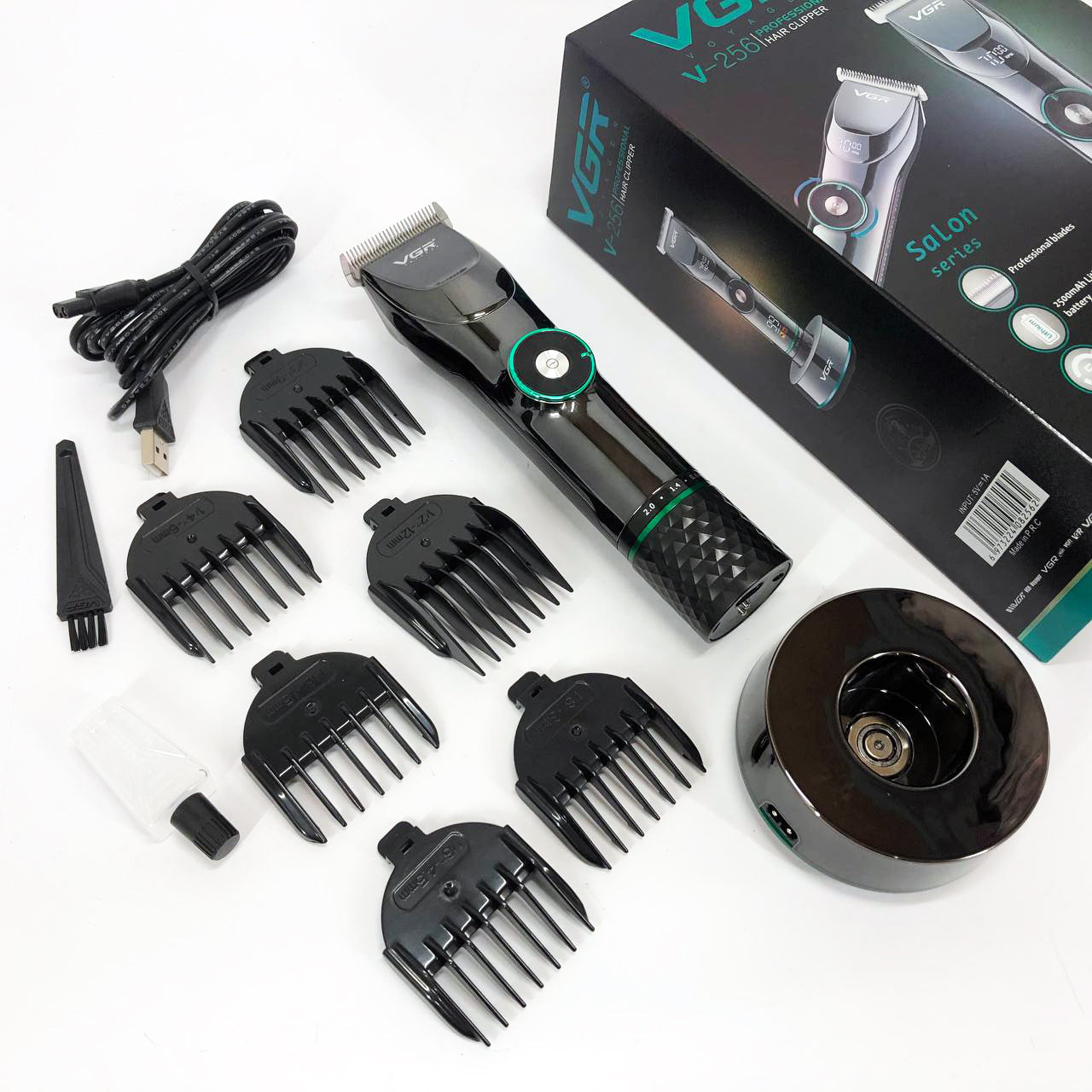 Профессиональная беспроводная машинка для стрижки волос и бороды VGR V-256, беспроводная электробритва