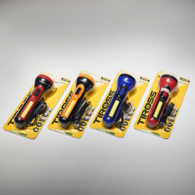 Ручний ліхтар (2 режими роботи) Tiross TS-1851 - економічний акумуляторний ліхтарик. Колір: мікс