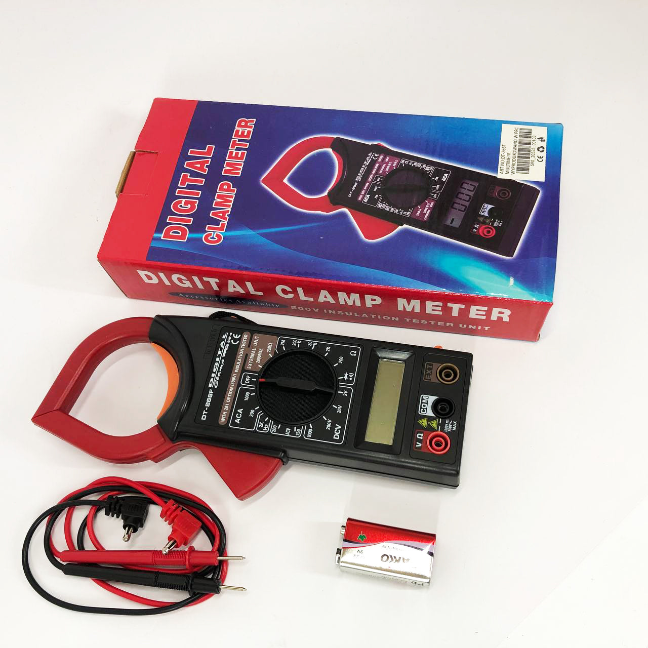 Мультиметр-клещи токоизмерительные цифровые DT-266F, Тестер измерения напряжения, Качественный мультиметр