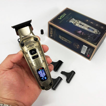 Профессиональная машинка для стрижки волос триммер VGR V-901 с насадками, профессиональная электробритва