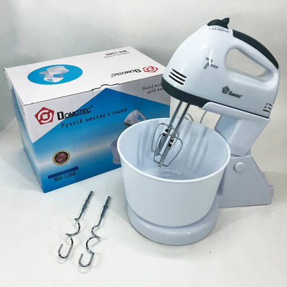 Міксер побутовий 7 швидкостей із чашею 2 л Domotec MS-1366, міксер кухонний стаціонарний, кухонний тістоміс