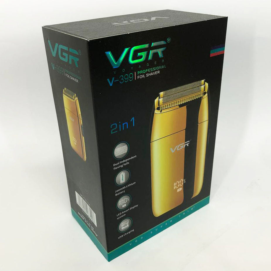 Професійний шейвер VGR V-399 GOLD, бездротова електробритва, бритва триммер для бороди